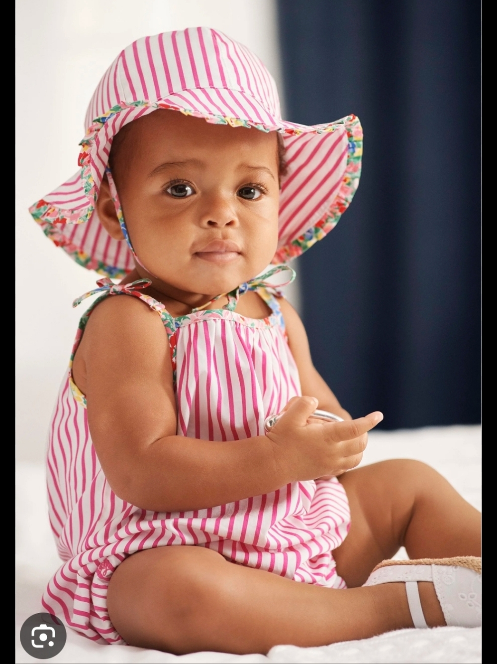 Ralph Lauren Romper & Hat Gift Set Size 18 Months New With Tags